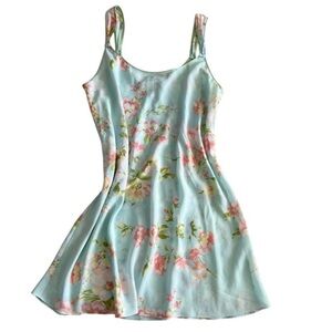 Oscar de la Renta Slip Dress Chemise Coquette Cottagecore Floral